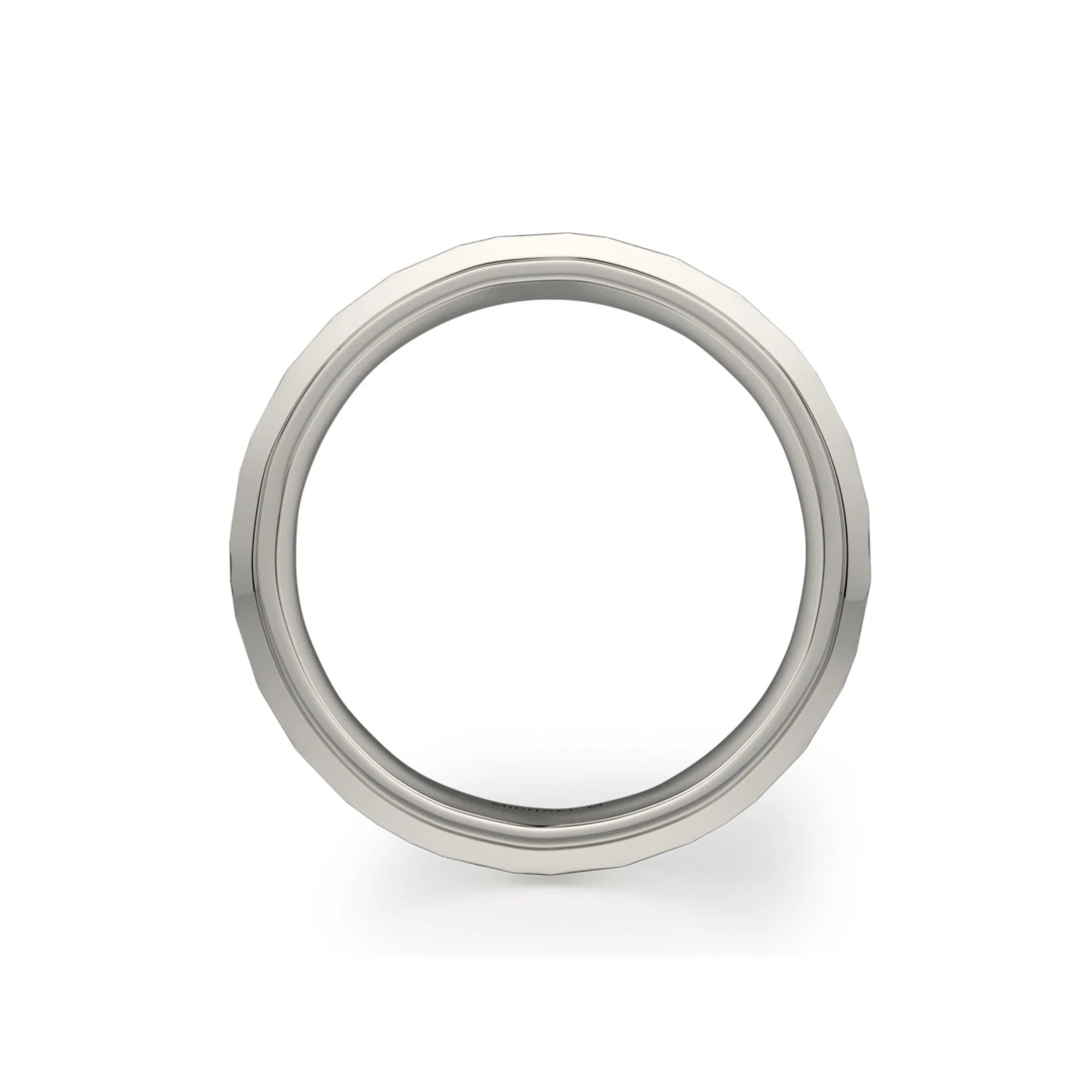 Hammered Wedding Ring 14k White Gold – MB114