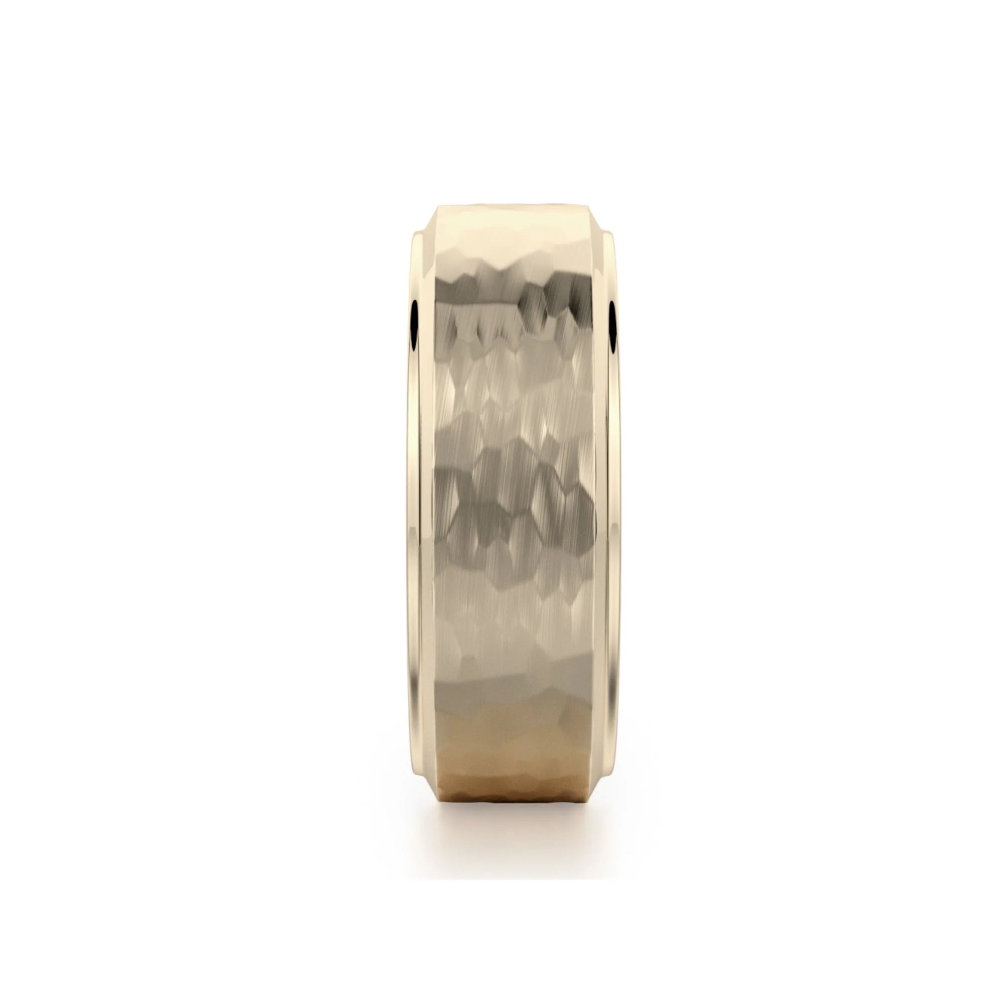 Hammered Wedding Ring 14k Yellow Gold – MB114