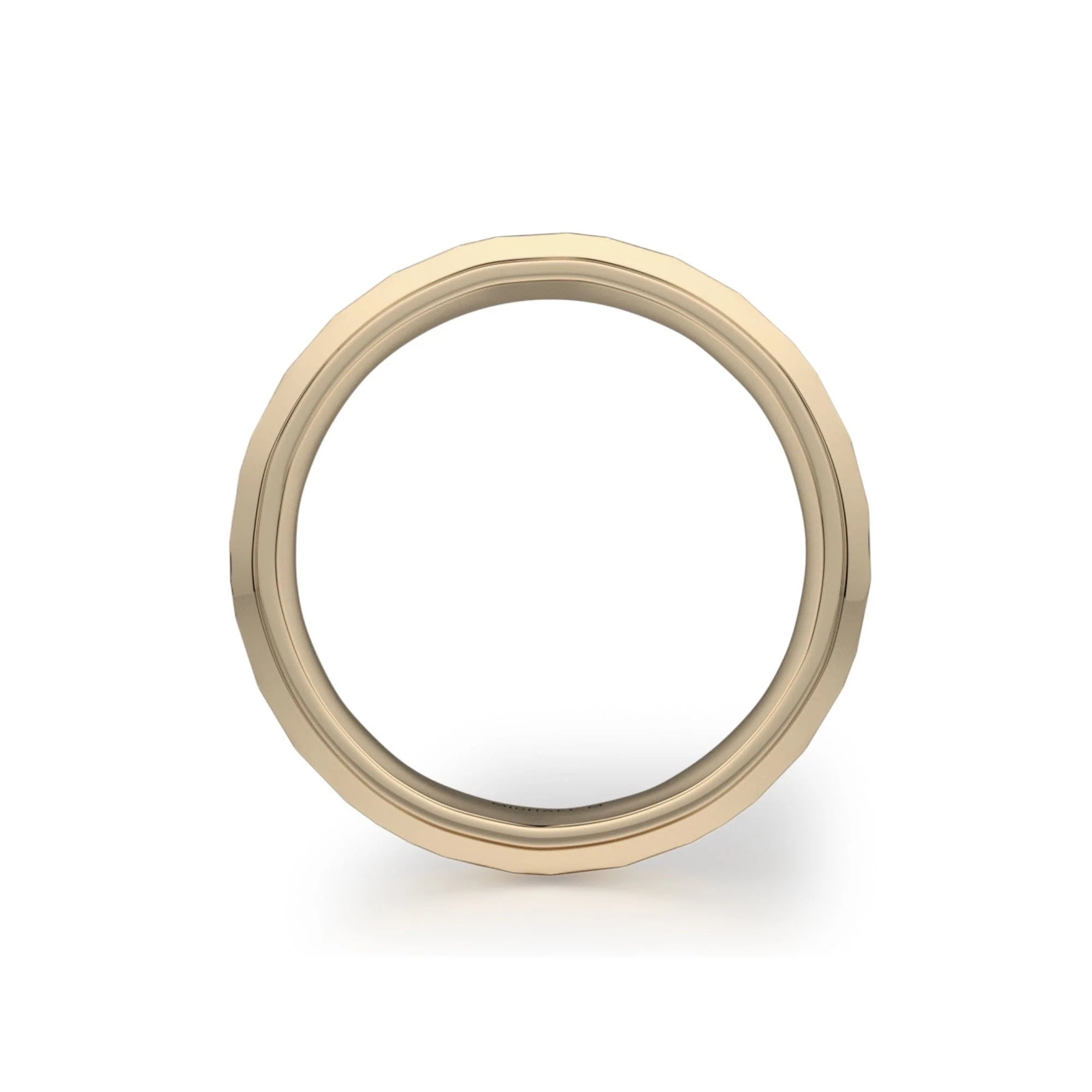 Hammered Wedding Ring 18k Yellow Gold – MB114