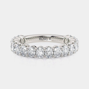 Oval Diamond Wedding Ring Platinum - R795SB