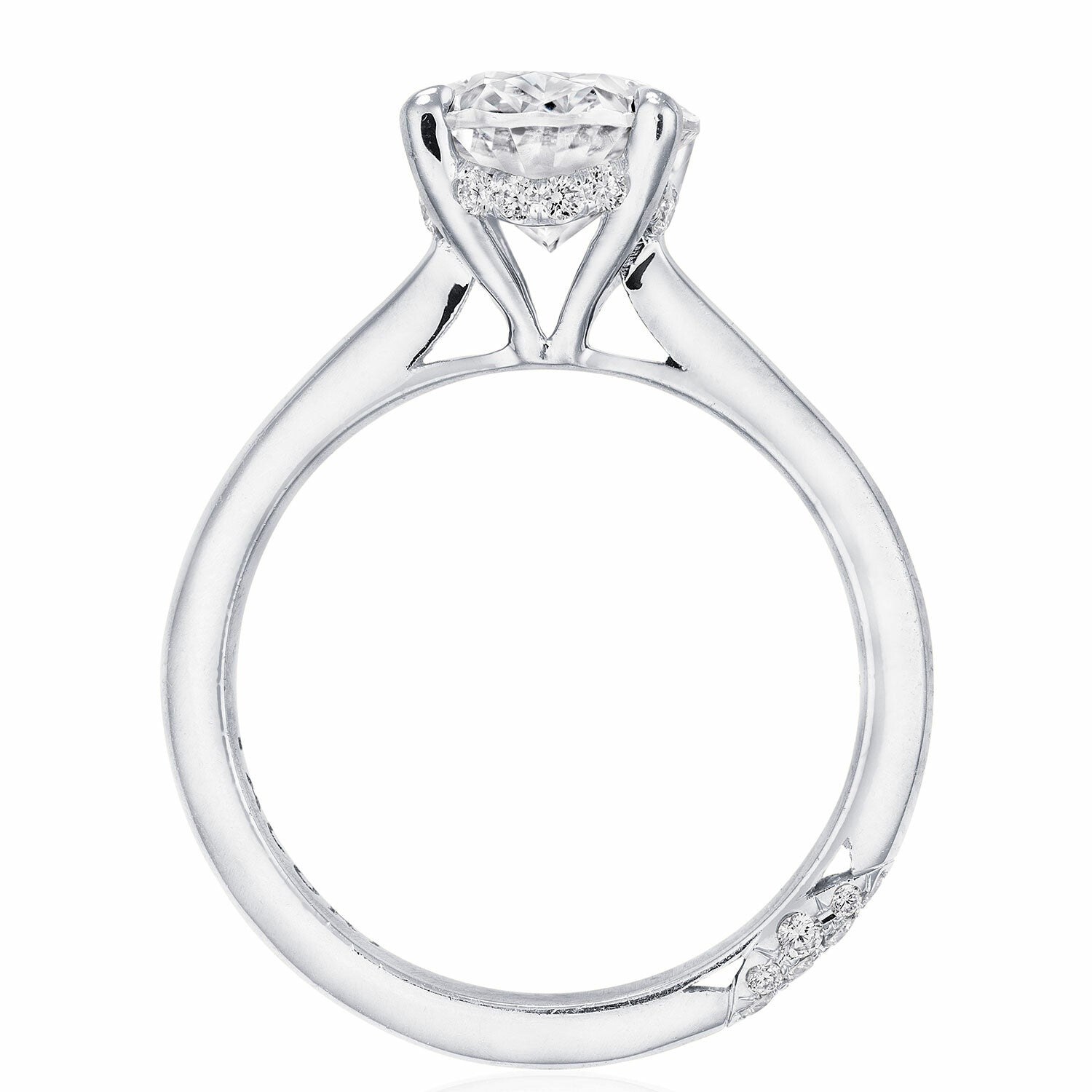 Oval Solitaire Platinum Engagement Ring - HT2671