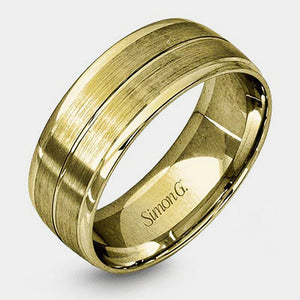Classic Brushed Wedding Ring 14k Yellow Gold - LG103