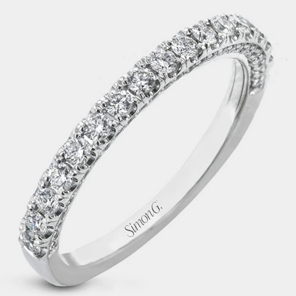 Pavé Diamond Wedding Ring Platinum - LR2595-B