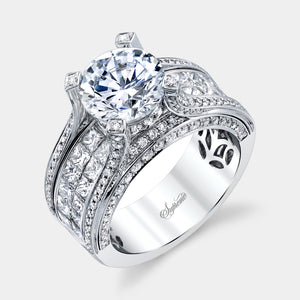 Exquisite Round Diamond Engagement Ring - SJU1936RS