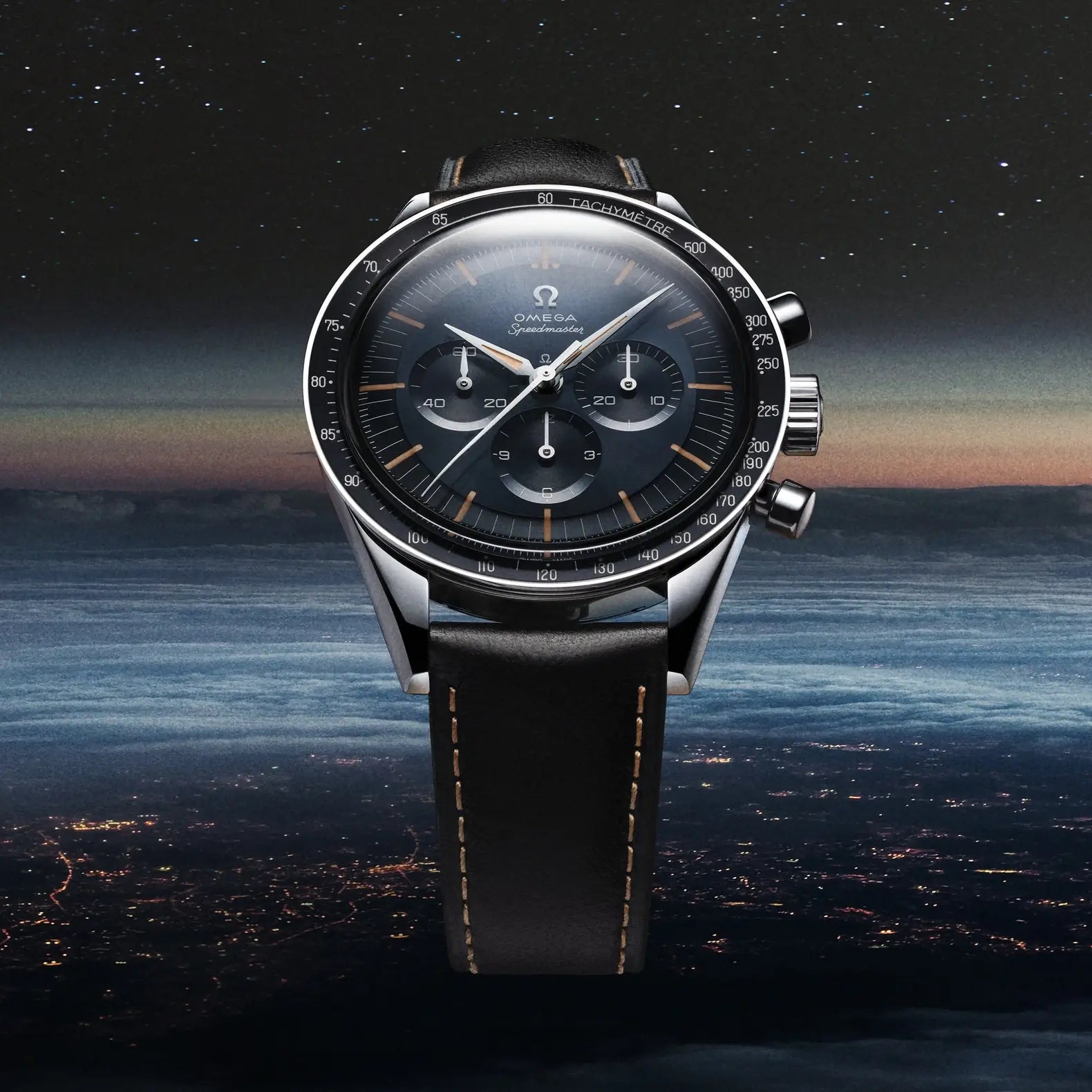 Speedmaster First OMEGA in Space - Blue Dial on Black Strap