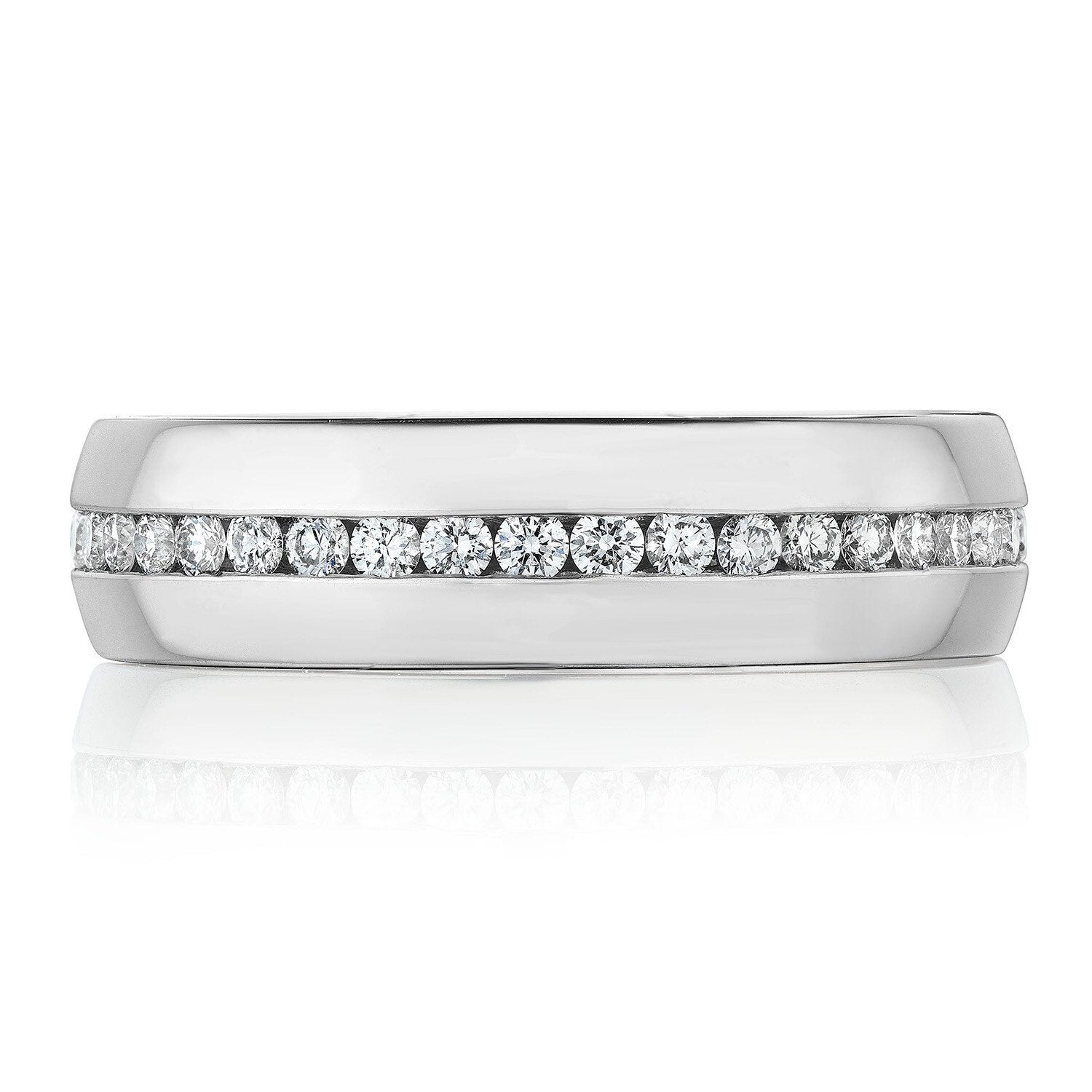 Channel Set Diamond Wedding Ring Platinum - 143-6