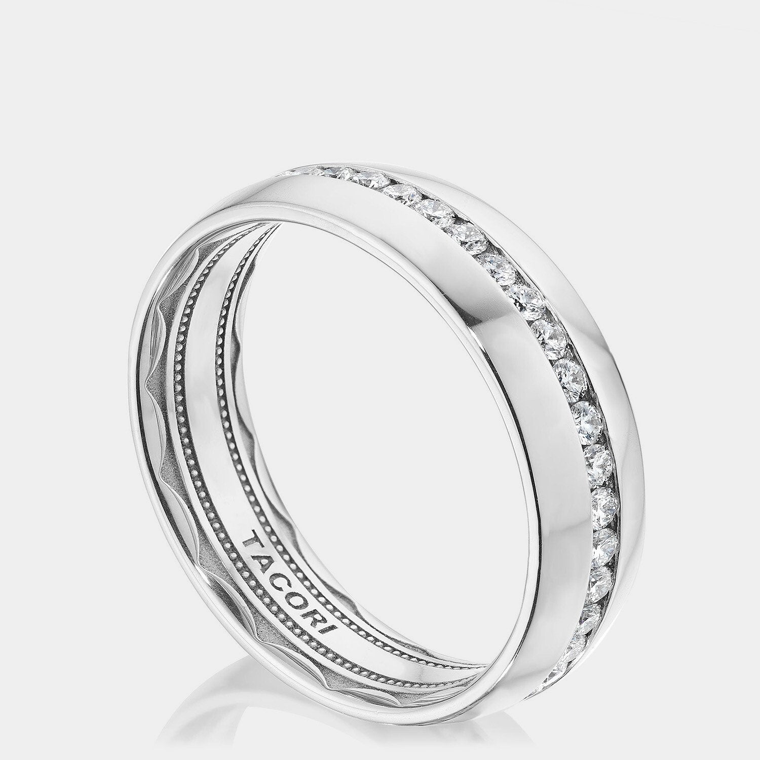 Channel Set Diamond Wedding Ring Platinum - 143-6