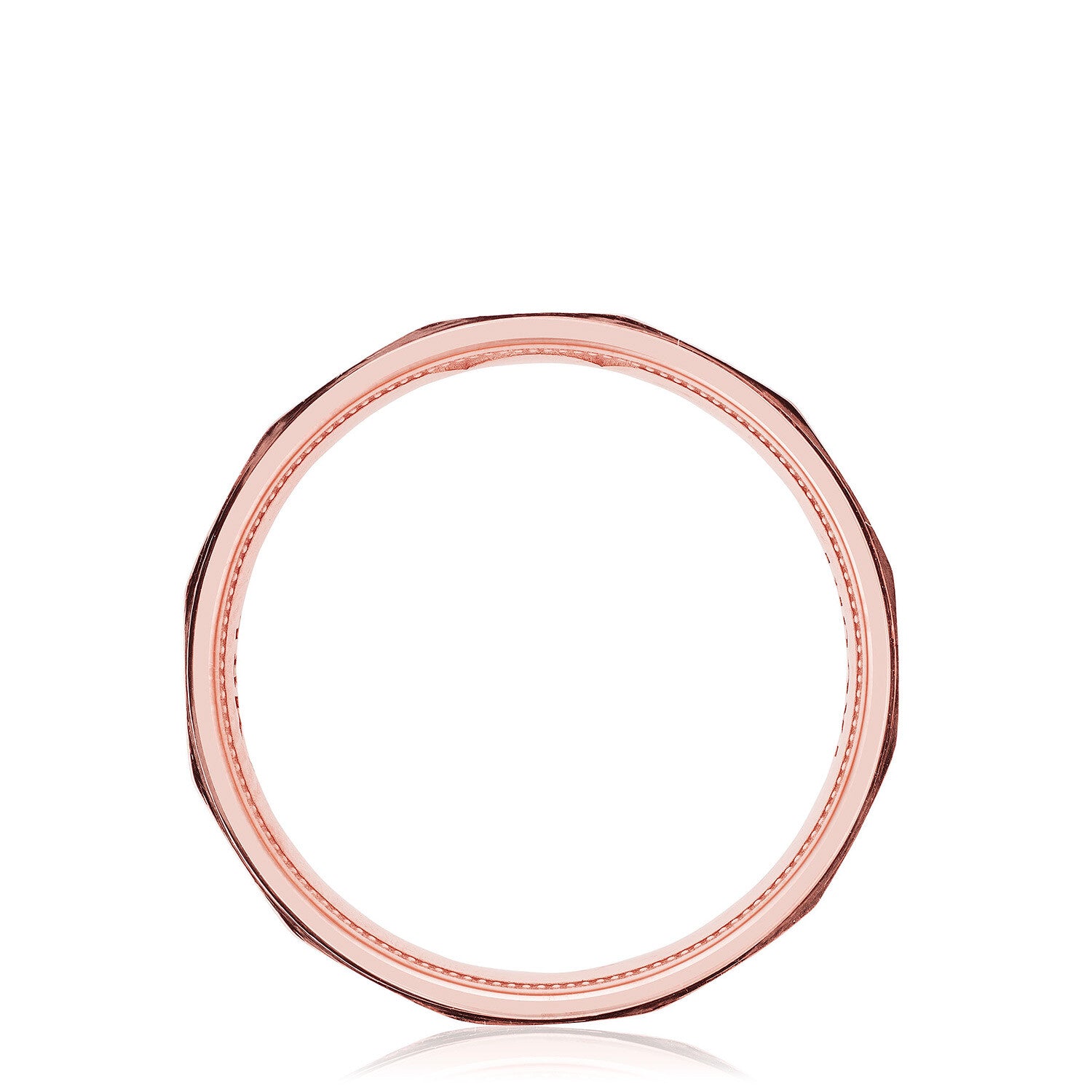 Geometric Faceted Wedding Ring 18K Rose Gold - 147-6