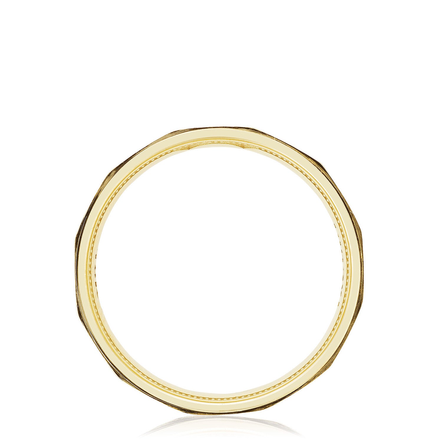 Geometric Faceted Wedding Ring 18K Yellow Gold - 147-6