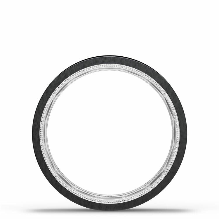 Titanium Two-Tone Wedding Ring 18k White Gold - 1576BT