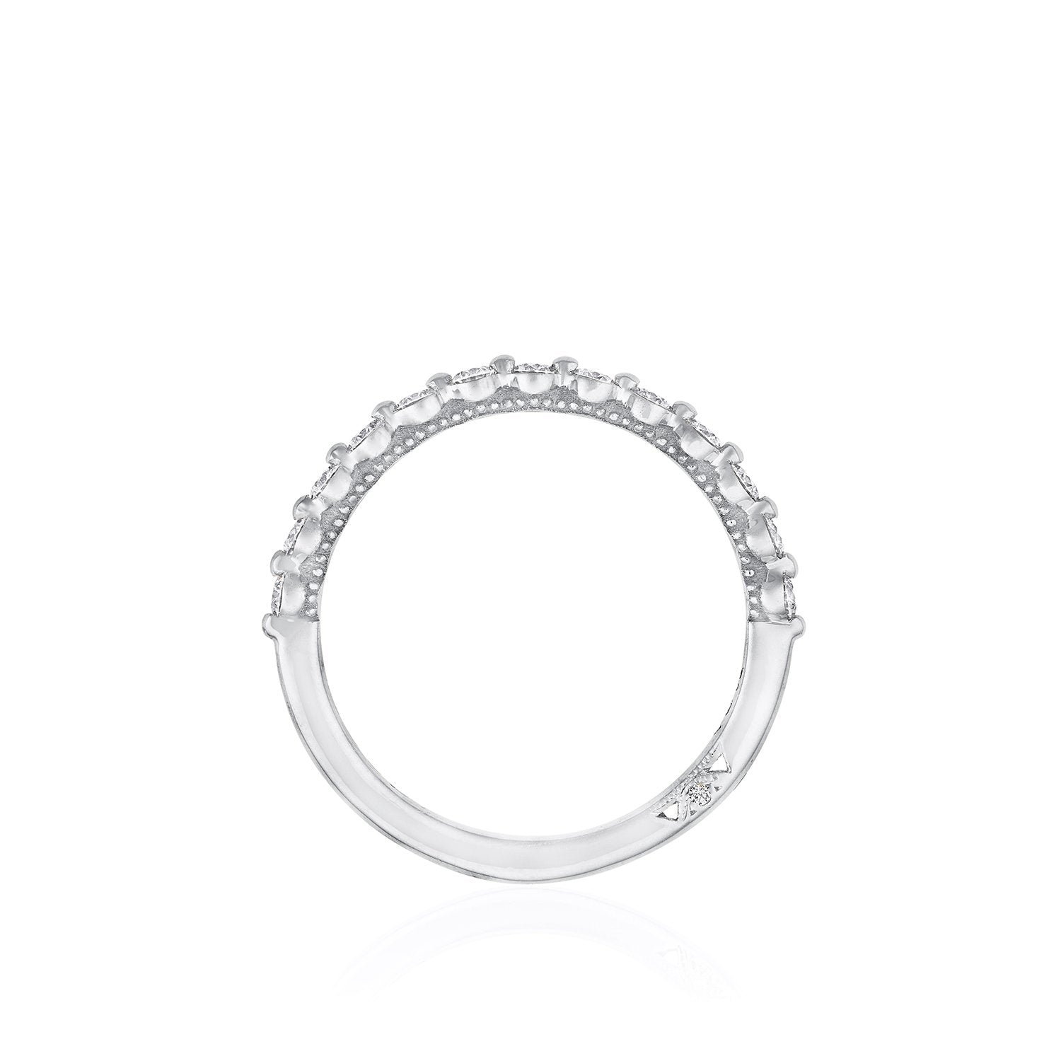 Round Diamond Wedding Ring 18k White Gold - 2666B12