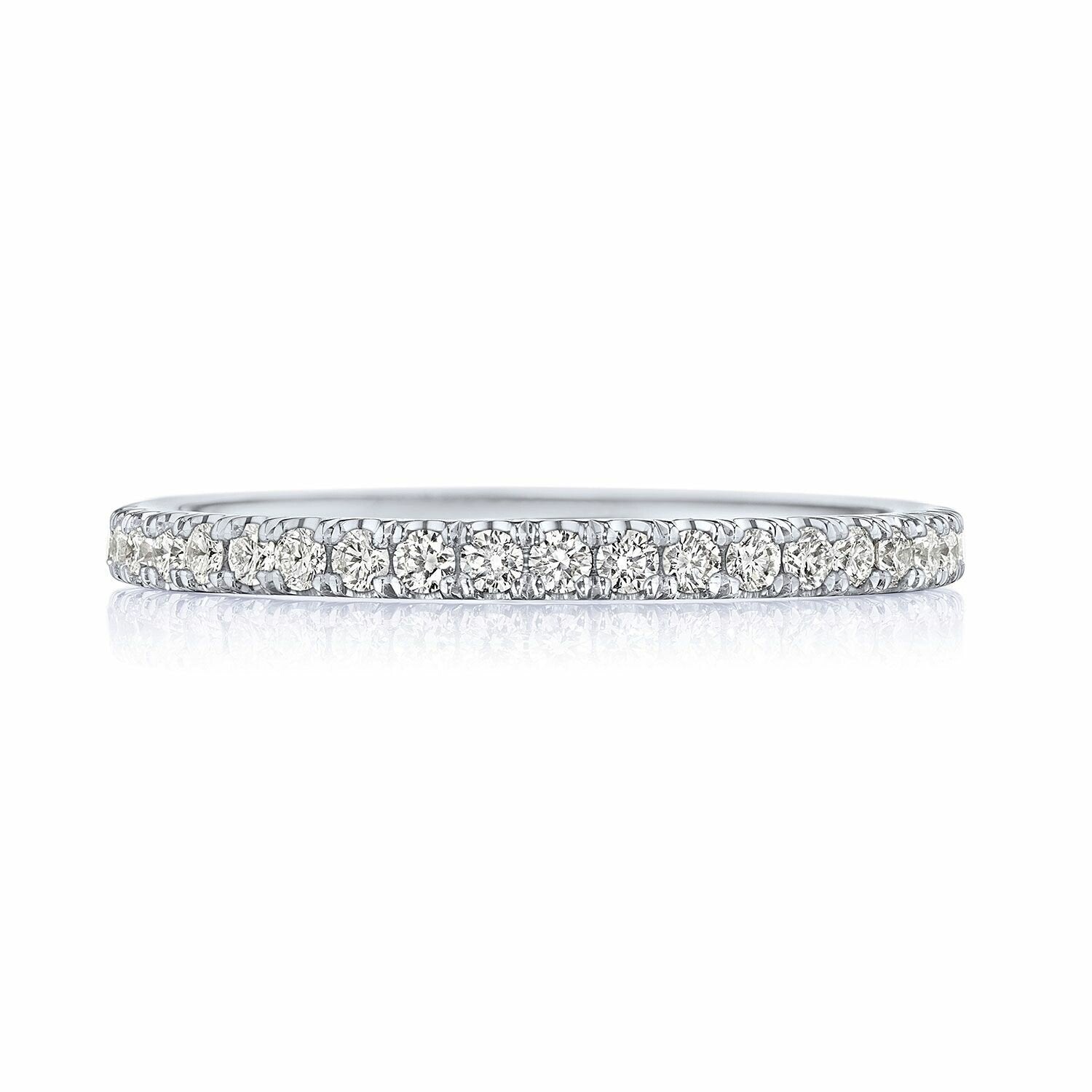 Pavé Diamond Eternity Wedding Ring 18K White Gold - 2670