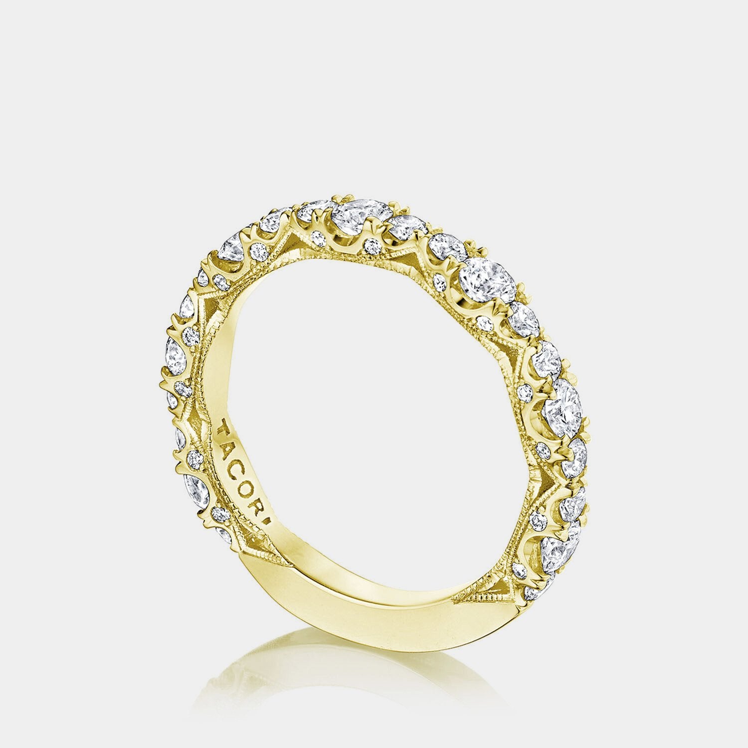 Marquise Shape Wedding Ring 18k Yellow Gold - HT2653B34