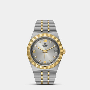 TUDOR Royal Two-Tone  34mm - Silver Diamond Dial