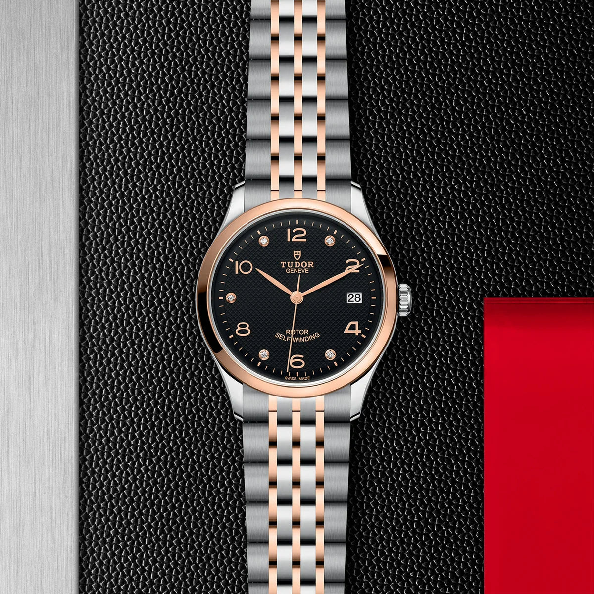 1926 Two-Tone 36mm - Black Diamond Dial on Bracelet