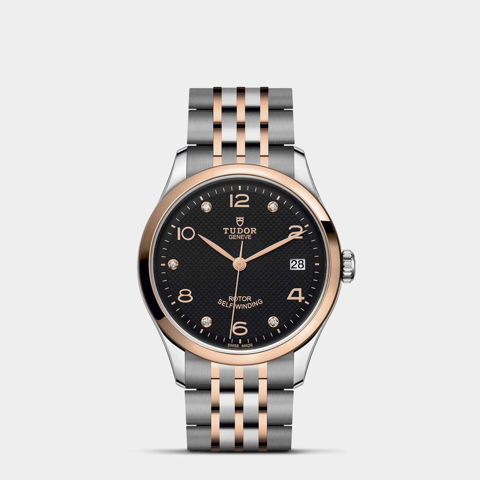 1926 Two-Tone 36mm - Black Diamond Dial on Bracelet