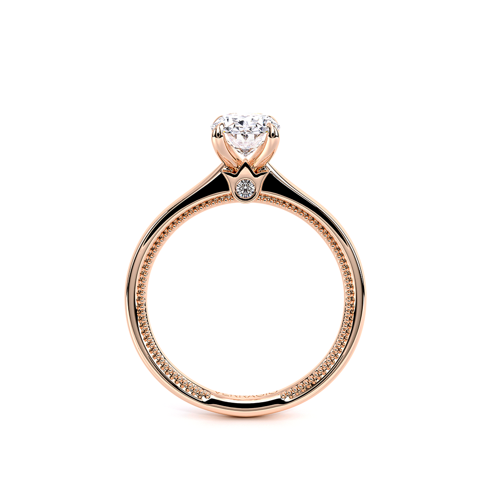 Oval Solitaire 14k Rose Gold Engagement Ring - REN-SOL301