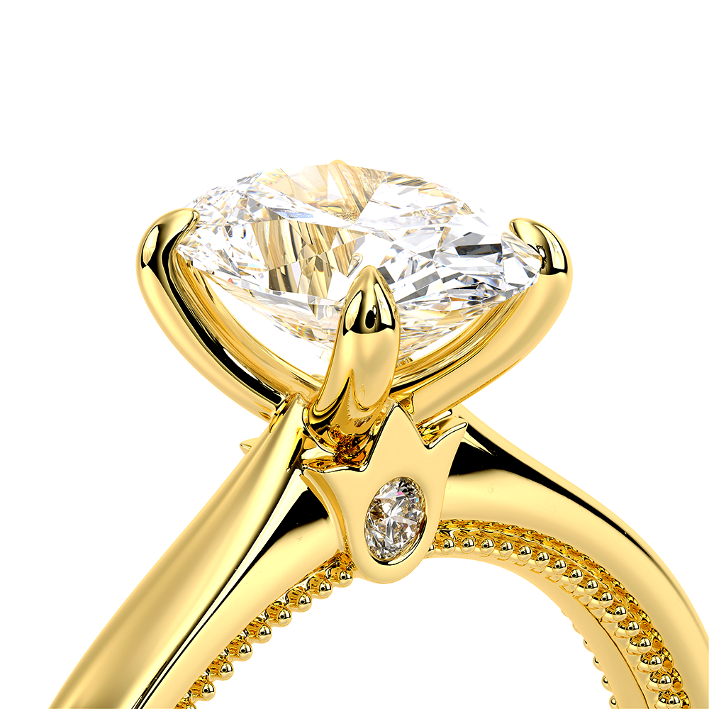 Oval Solitaire 14k Yellow Gold Engagement Ring - REN-SOL301