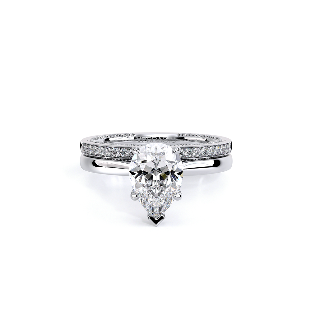 Pear Solitaire Platinum Engagement Ring - REN-SOL301