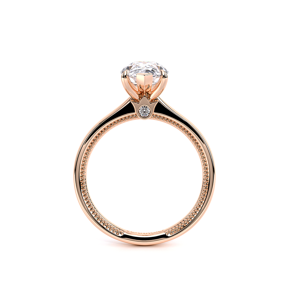 Pear Solitaire 14k Rose Gold Engagement Ring - REN-SOL301