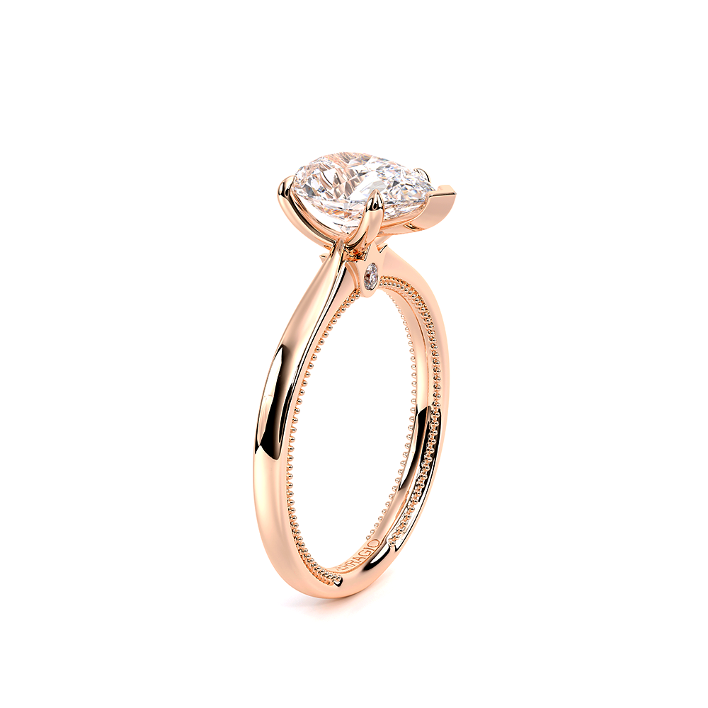 Pear Solitaire 14k Rose Gold Engagement Ring - REN-SOL301