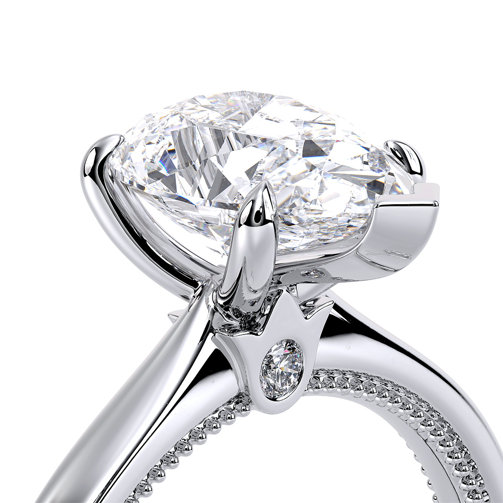 Pear Solitaire 14k White Gold Engagement Ring - REN-SOL301