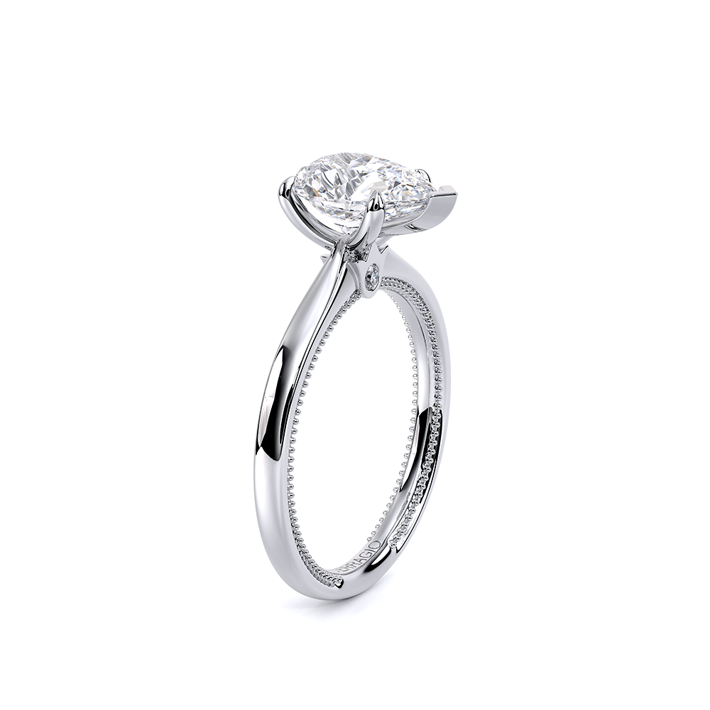 Pear Solitaire 18k White Gold Engagement Ring - REN-SOL301