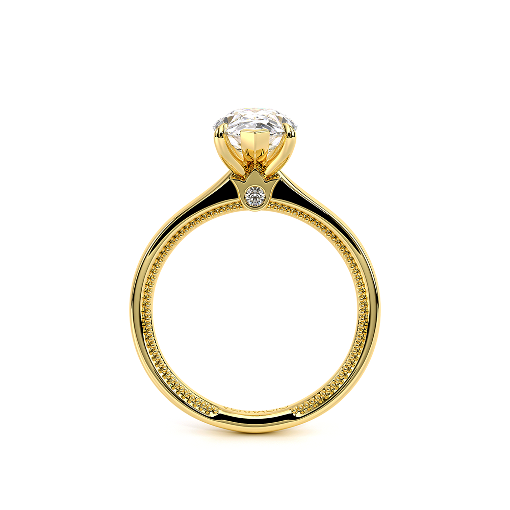 Pear Solitaire 14k Yellow Gold Engagement Ring - REN-SOL301