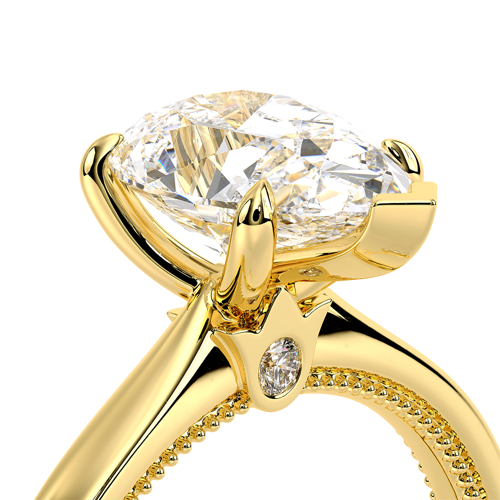 Pear Solitaire 18k Yellow Gold Engagement Ring - REN-SOL301