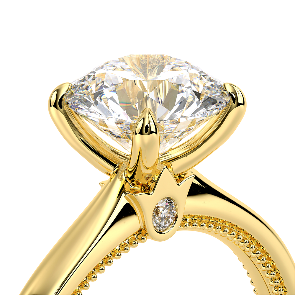 Round Solitaire 14k Yellow Gold Engagement Ring - REN-SOL301