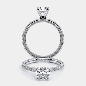 Round Solitaire Platinum Engagement Ring - TR-120R4