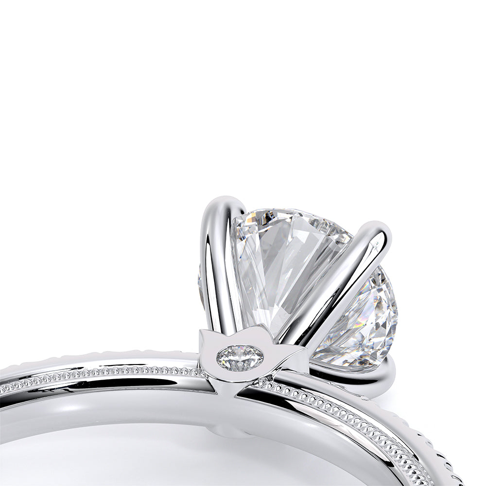 Round Solitaire Platinum Engagement Ring - TR-120R4