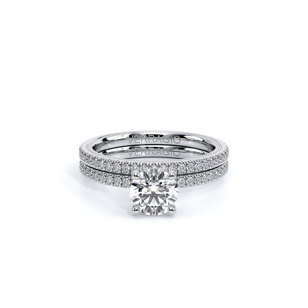 Round Solitaire Platinum Engagement Ring - TR-120R4