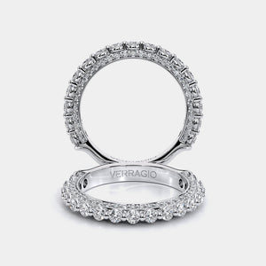 Modern Diamond Wedding Ring 14k White Gold - CTR-0488