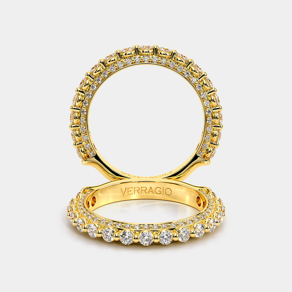 Modern Diamond Wedding Ring 18k Yellow Gold - CTR-0488