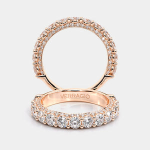 Classic Diamond Wedding Ring 18k Rose Gold - CTR-0489