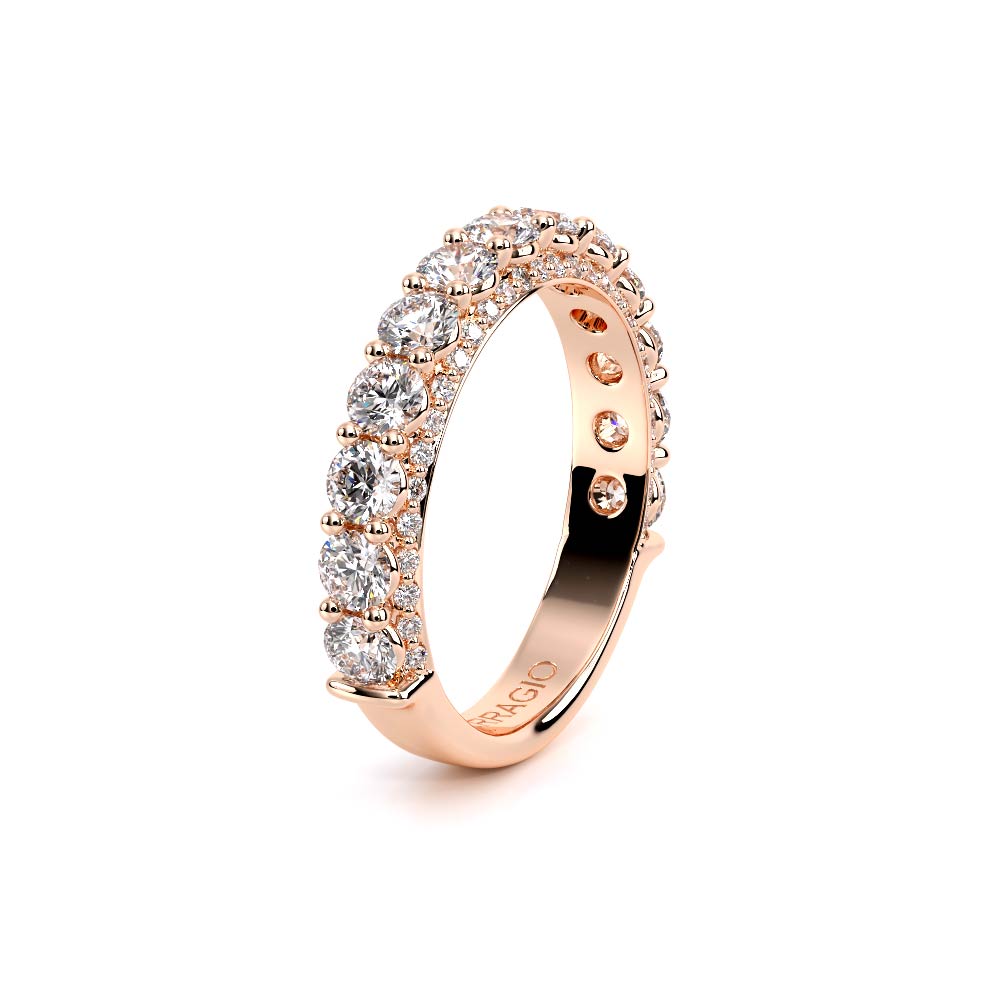 Classic Diamond Wedding Ring 18k Rose Gold - CTR-0489