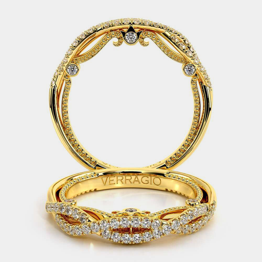 Vintage Diamond Accent Wedding Ring 14k Yellow Gold - INS-7060