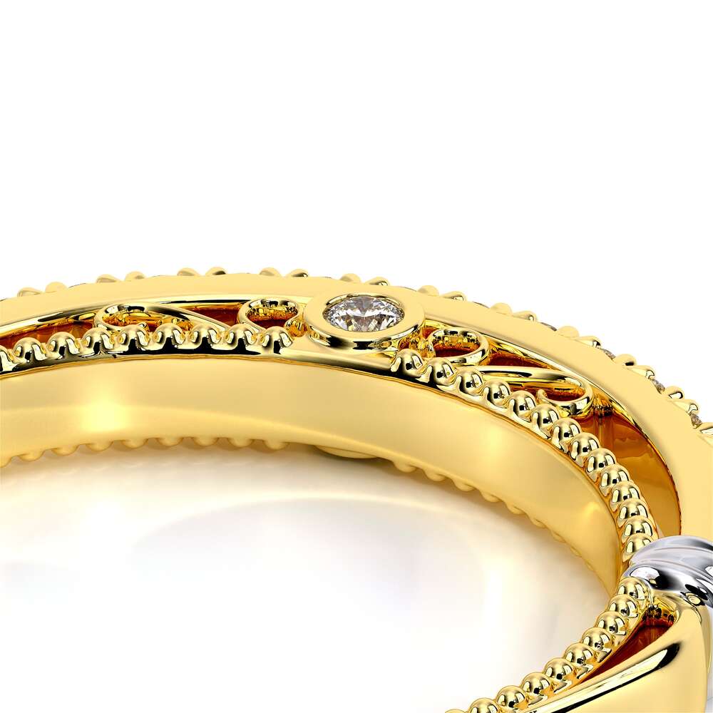 Vintage Lace Diamond Wedding Ring 18k Yellow Gold - PR-122