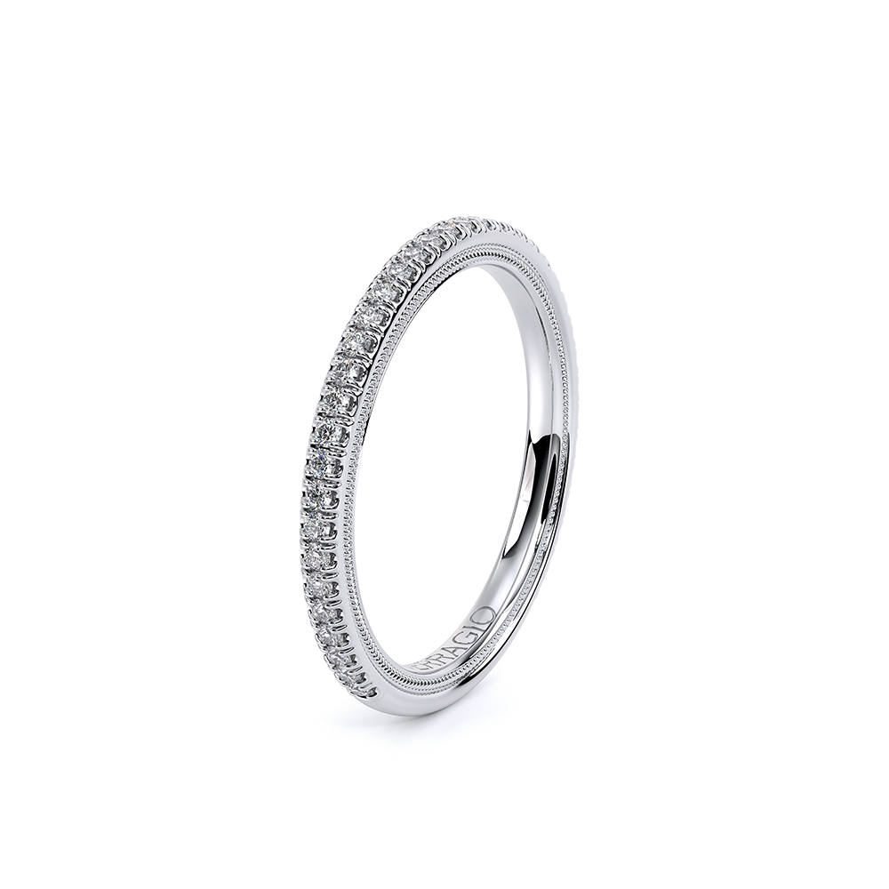 Classic Pavé Diamond Wedding Ring Platinum - TR-120
