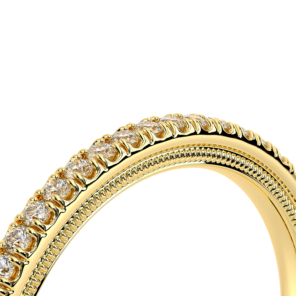 Classic Pavé Diamond Wedding Ring 14k Yellow Gold - TR-120