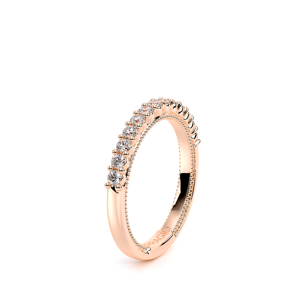 Diamond Wedding Ring 18k Rose Gold - VEN-5084