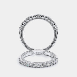 Diamond Wedding Ring 14k White Gold - VEN-5084