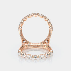 Vintage Diamond Wedding Ring 14k Rose Gold - VNG-2202