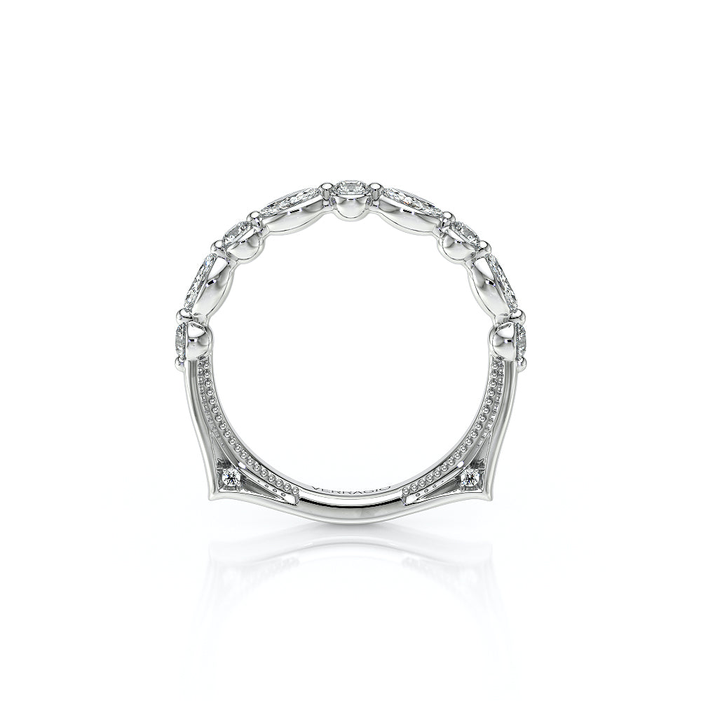 Vintage Diamond Wedding Ring 18k White Gold - VNG-2202