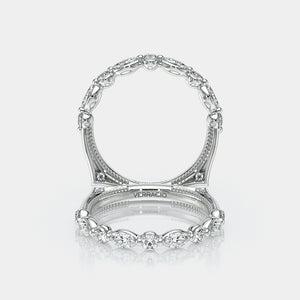 Vintage Diamond Wedding Ring 18k White Gold - VNG-2202