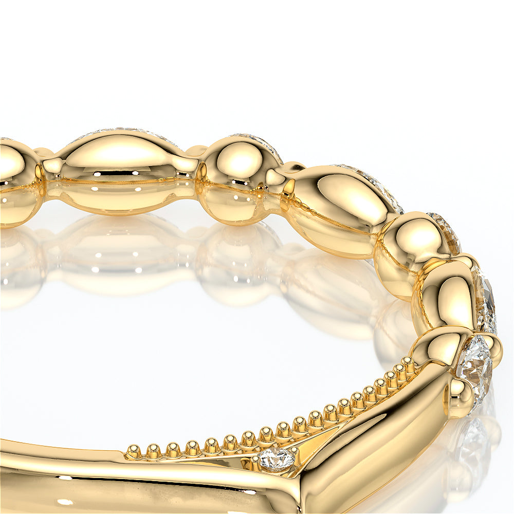 Vintage Diamond Wedding Ring 18k Yellow Gold - VNG-2202