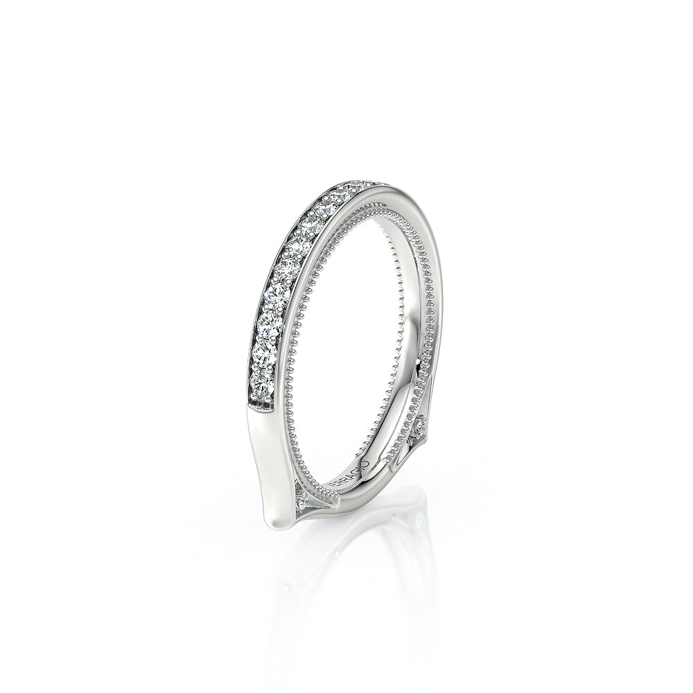 Channel Set Diamond Wedding Ring Platinum - VNG-2207