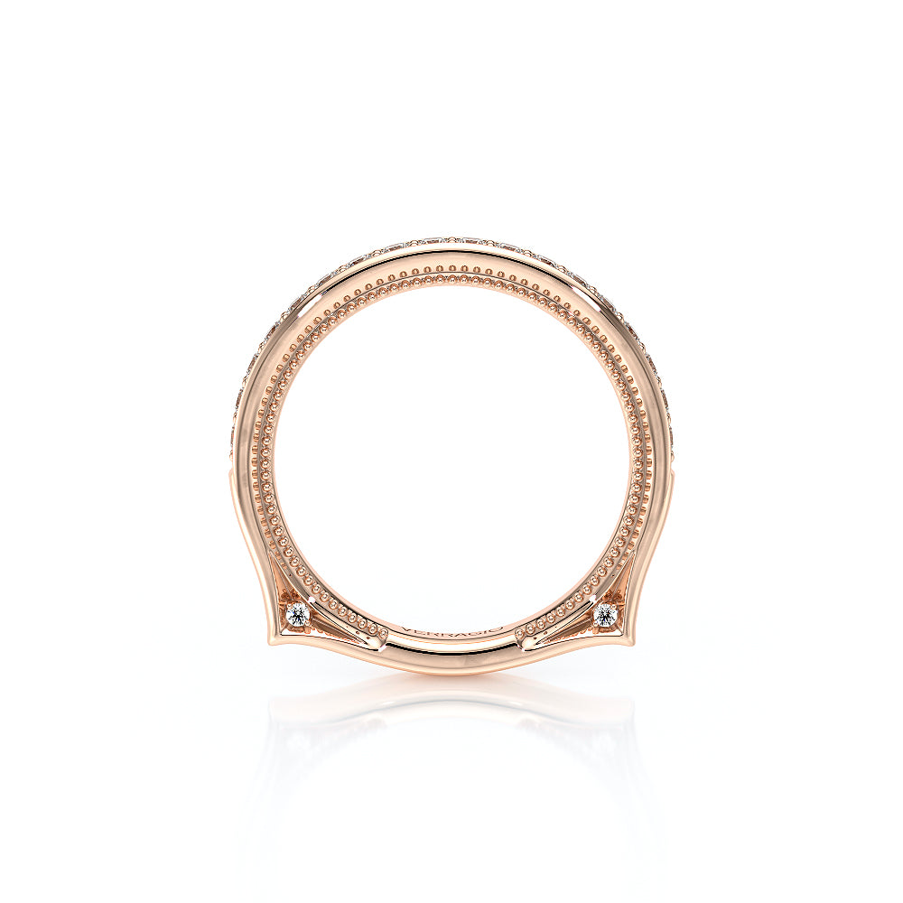 Channel Set Diamond Wedding Ring 14k Rose Gold - VNG-2207