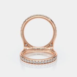 Channel Set Diamond Wedding Ring 18k Rose Gold - VNG-2207